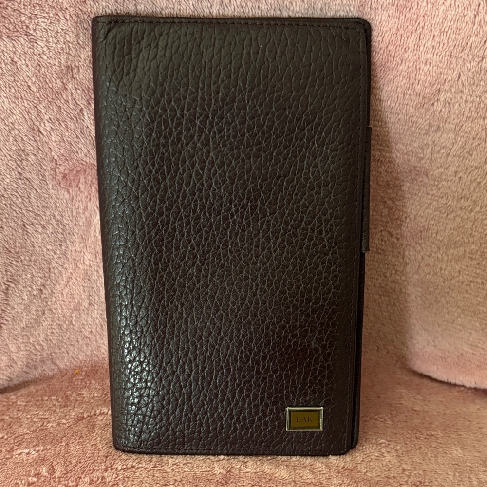 Brown Textured Leather Wallet